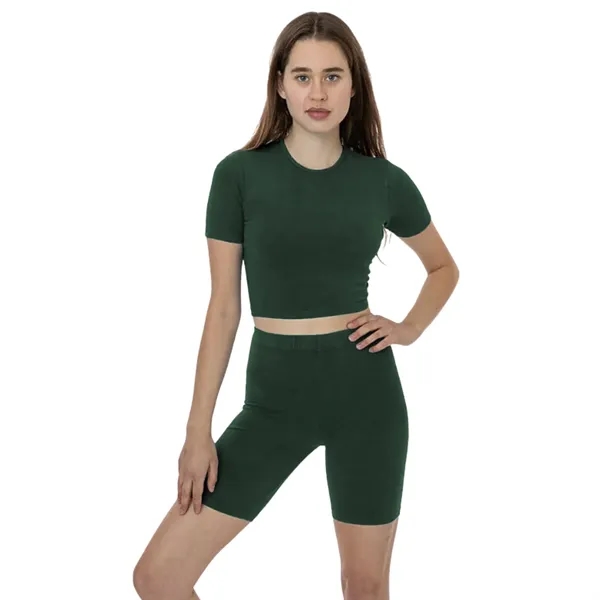 Cotton Spandex Crew Crop Top - Cotton Spandex Crew Crop Top - Image 10 of 16