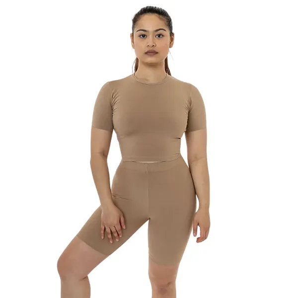 Cotton Spandex Crew Crop Top - Cotton Spandex Crew Crop Top - Image 11 of 16