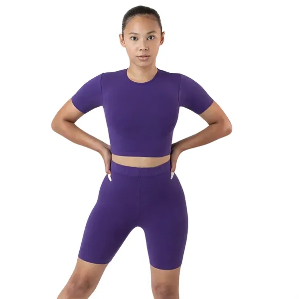 Cotton Spandex Crew Crop Top - Cotton Spandex Crew Crop Top - Image 13 of 16