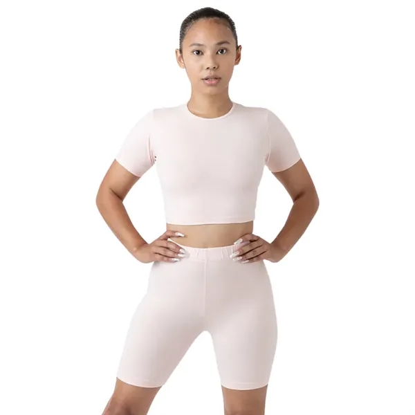 Cotton Spandex Crew Crop Top - Cotton Spandex Crew Crop Top - Image 14 of 16