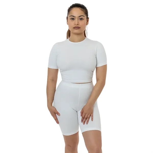Cotton Spandex Crew Crop Top - Cotton Spandex Crew Crop Top - Image 16 of 16