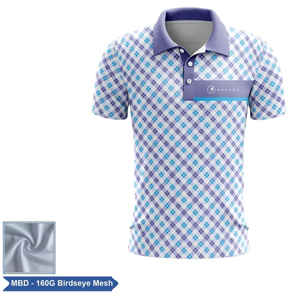 Sublimation Birdseye Short Sleeve Polo - Men, Women, Kids - Sublimation Birdseye Short Sleeve Polo - Men, Women, Kids - Image 1 of 3