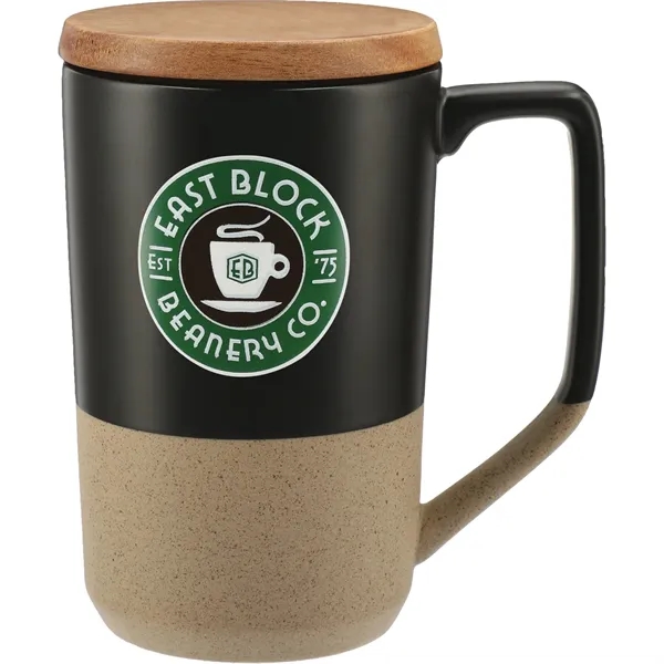 Tahoe Tea & Coffee Ceramic Mug with Wood Lid 16oz - Tahoe Tea & Coffee Ceramic Mug with Wood Lid 16oz - Image 0 of 0