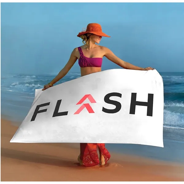 Basic Weight White Beach Towel - Basic Weight White Beach Towel - Image 0 of 0