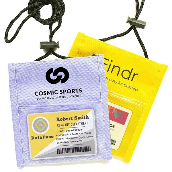 Adjustable Lanyard Neck Wallet - 5.40" x 5.25" - Adjustable Lanyard Neck Wallet - 5.40" x 5.25" - Image 4 of 7