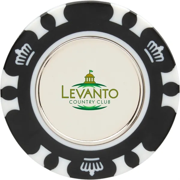 Recycled Poker Chip w/ Metal Ballmarker