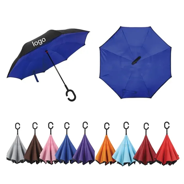 Hands-Free Double Layer Inverted Umbrella