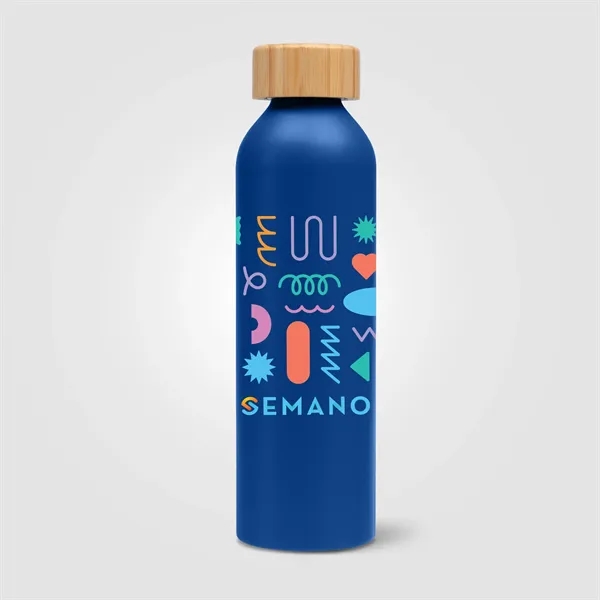 Eden-20 oz. Aluminum Water Bottle with Bamboo Lid - Eden-20 oz. Aluminum Water Bottle with Bamboo Lid - Image 3 of 5