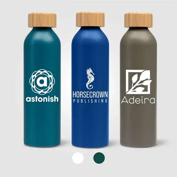 Eden - 20 oz. Aluminum Water Bottle with Bamboo Lid - Eden - 20 oz. Aluminum Water Bottle with Bamboo Lid - Image 0 of 5