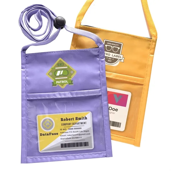 Adjustable Lanyard Neck Wallet - 6.75" x 5.25" - Adjustable Lanyard Neck Wallet - 6.75" x 5.25" - Image 2 of 4