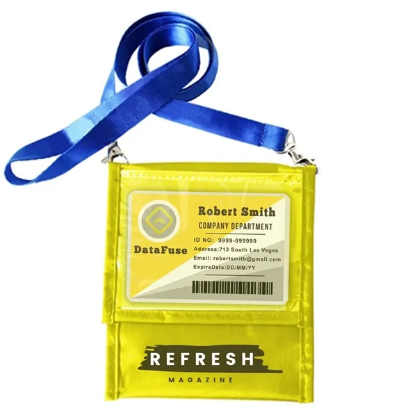 Adjustable Lanyard Neck Wallet - 6.00" x 5.25" - Adjustable Lanyard Neck Wallet - 6.00" x 5.25" - Image 4 of 9