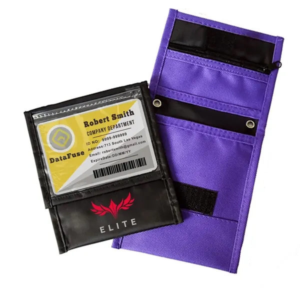 Adjustable Lanyard Neck Wallet - 6.00" x 5.25" - Adjustable Lanyard Neck Wallet - 6.00" x 5.25" - Image 5 of 9