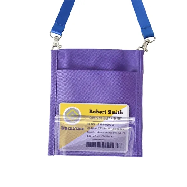 Adjustable Lanyard Neck Wallet - 6.00" x 5.25" - Adjustable Lanyard Neck Wallet - 6.00" x 5.25" - Image 6 of 9