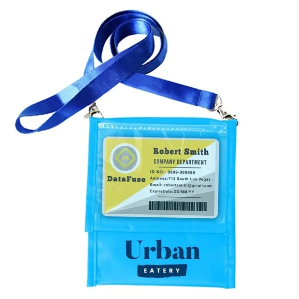 Adjustable Lanyard Neck Wallet - 6.00" x 5.25" - Adjustable Lanyard Neck Wallet - 6.00" x 5.25" - Image 7 of 9