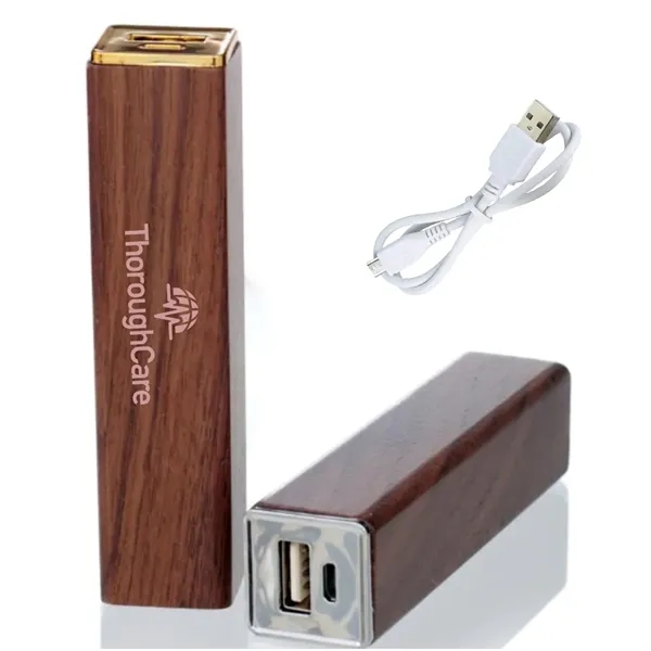 2200 mAh Eco-Friendly Wooden Power Bank - 2200 mAh Eco-Friendly Wooden Power Bank - Image 0 of 6