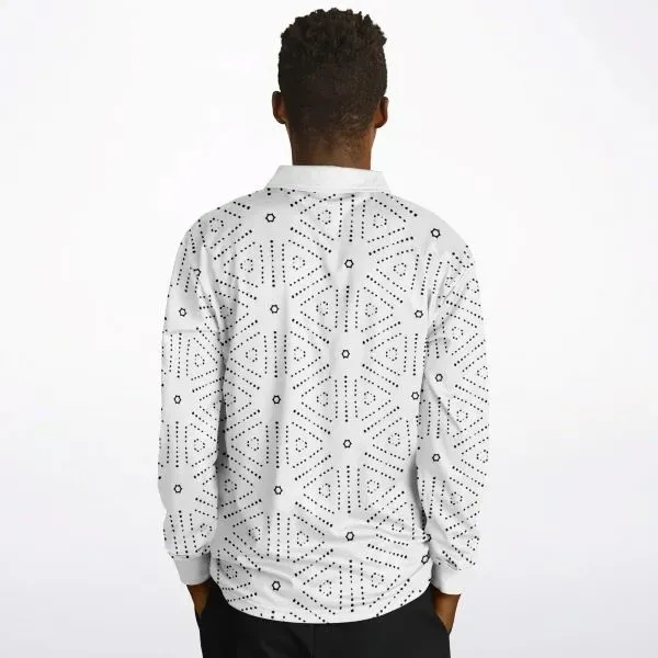 Men's Long Sleeve Polo Shirt - All Over Print - Men's Long Sleeve Polo Shirt - All Over Print - Image 1 of 3