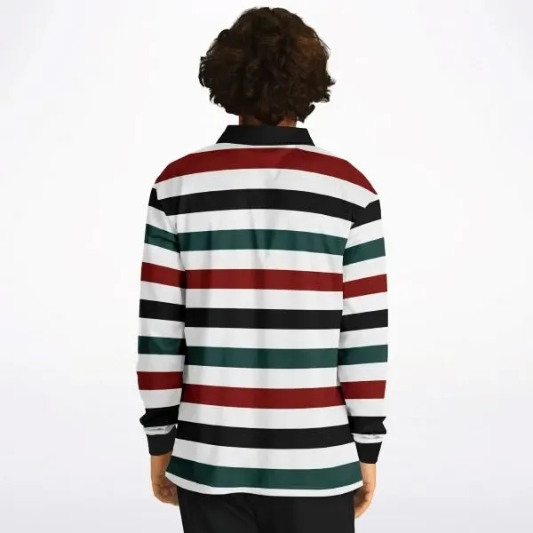 Men's Long Sleeve Polo Shirt - All Over Print - Men's Long Sleeve Polo Shirt - All Over Print - Image 3 of 3