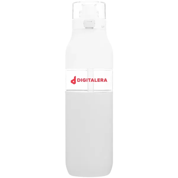 25 oz h2go Void Single Wall Plastic Bottle w/Straw/Sleeve