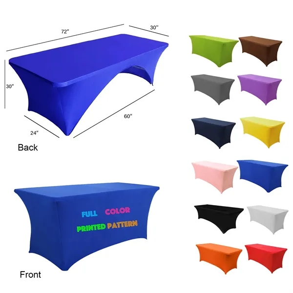 6 Stretch 3 Sided Table Cover Full Color Printed - 6 Stretch 3 Sided Table Cover Full Color Printed - Image 0 of 1