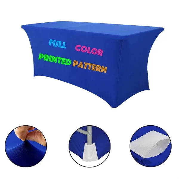 6 Stretch 3 Sided Table Cover Full Color Printed - 6 Stretch 3 Sided Table Cover Full Color Printed - Image 1 of 1