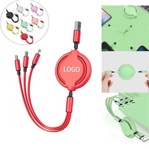3-in-1 Retractable Multi Charging Cable - 3-in-1 Retractable Multi Charging Cable - Image 0 of 0