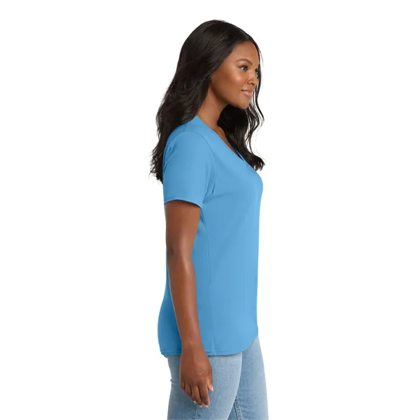 Port & Co Women's Core Cotton V-Neck Tee. - Port & Co Women's Core Cotton V-Neck Tee. - Image 2 of 129