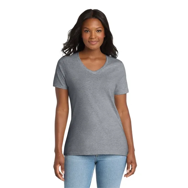 Port & Co Women's Core Cotton V-Neck Tee. - Port & Co Women's Core Cotton V-Neck Tee. - Image 5 of 129