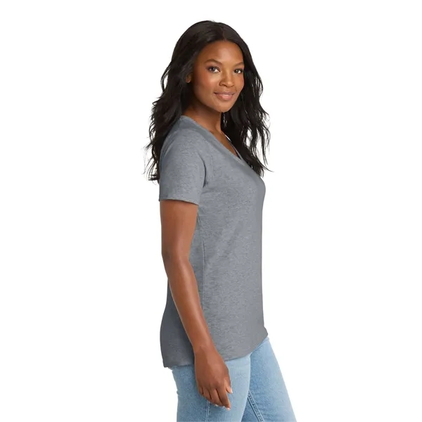 Port & Co Women's Core Cotton V-Neck Tee. - Port & Co Women's Core Cotton V-Neck Tee. - Image 7 of 129