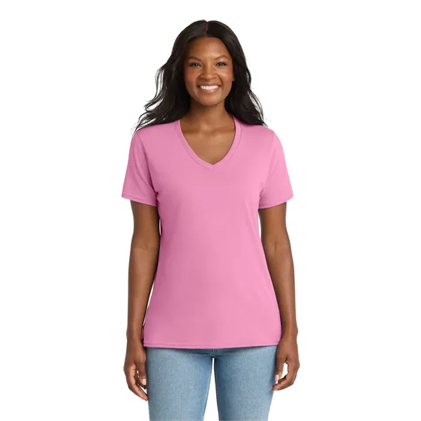 Port & Co Women's Core Cotton V-Neck Tee. - Port & Co Women's Core Cotton V-Neck Tee. - Image 10 of 129