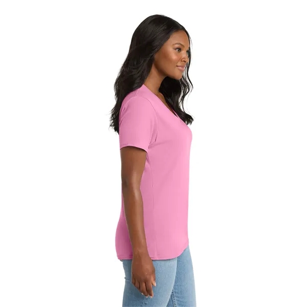 Port & Co Women's Core Cotton V-Neck Tee. - Port & Co Women's Core Cotton V-Neck Tee. - Image 12 of 129
