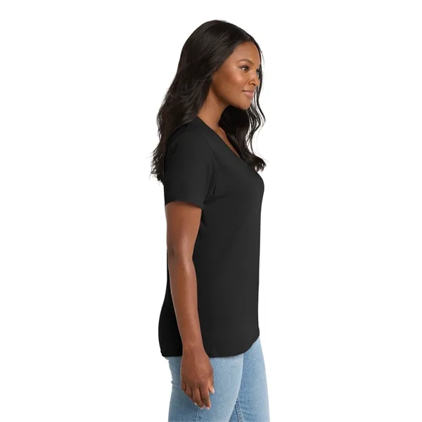 Port & Co Women's Core Cotton V-Neck Tee. - Port & Co Women's Core Cotton V-Neck Tee. - Image 22 of 129