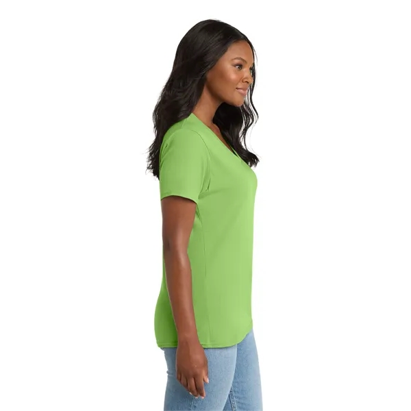 Port & Co Women's Core Cotton V-Neck Tee. - Port & Co Women's Core Cotton V-Neck Tee. - Image 27 of 129