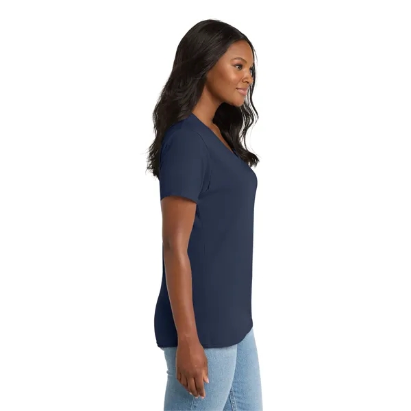 Port & Co Women's Core Cotton V-Neck Tee. - Port & Co Women's Core Cotton V-Neck Tee. - Image 32 of 129