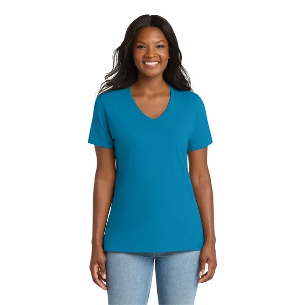 Port & Co Women's Core Cotton V-Neck Tee. - Port & Co Women's Core Cotton V-Neck Tee. - Image 35 of 129