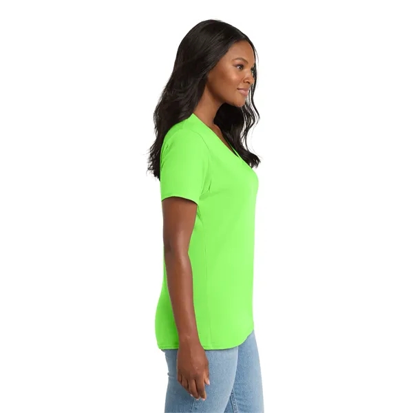 Port & Co Women's Core Cotton V-Neck Tee. - Port & Co Women's Core Cotton V-Neck Tee. - Image 42 of 129