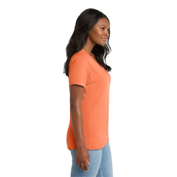 Port & Co Women's Core Cotton V-Neck Tee. - Port & Co Women's Core Cotton V-Neck Tee. - Image 47 of 129