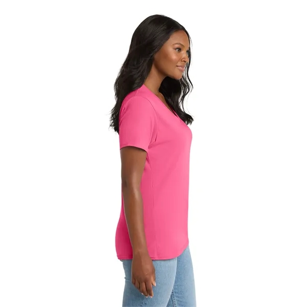 Port & Co Women's Core Cotton V-Neck Tee. - Port & Co Women's Core Cotton V-Neck Tee. - Image 52 of 129