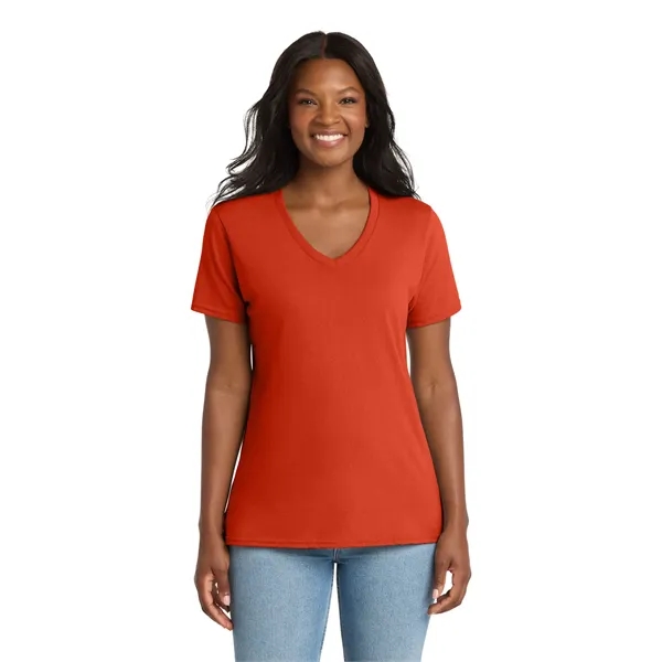 Port & Co Women's Core Cotton V-Neck Tee. - Port & Co Women's Core Cotton V-Neck Tee. - Image 55 of 129