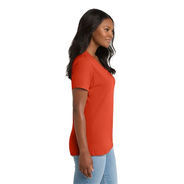 Port & Co Women's Core Cotton V-Neck Tee. - Port & Co Women's Core Cotton V-Neck Tee. - Image 57 of 129