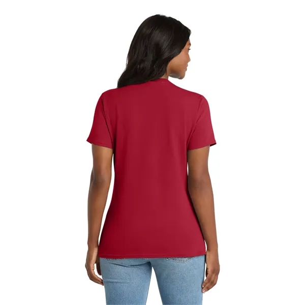 Port & Co Women's Core Cotton V-Neck Tee. - Port & Co Women's Core Cotton V-Neck Tee. - Image 61 of 129