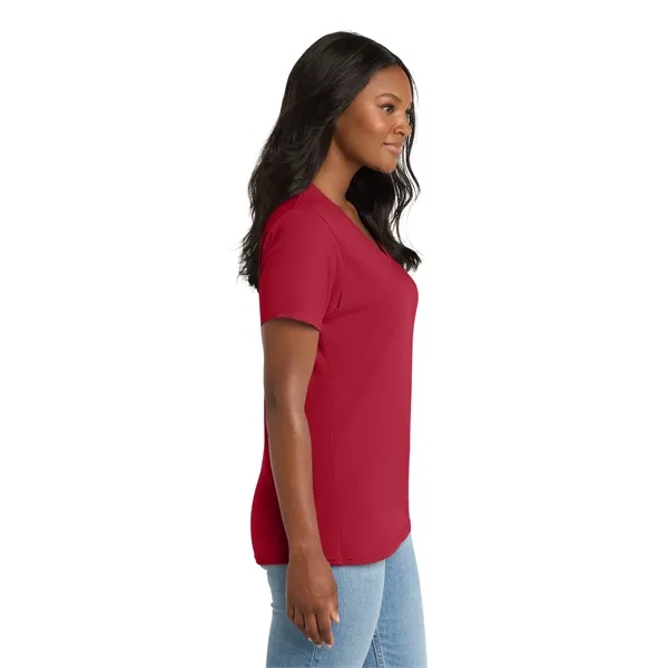 Port & Co Women's Core Cotton V-Neck Tee. - Port & Co Women's Core Cotton V-Neck Tee. - Image 62 of 129
