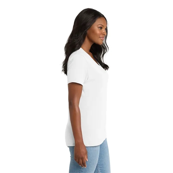 Port & Co Women's Core Cotton V-Neck Tee. - Port & Co Women's Core Cotton V-Neck Tee. - Image 72 of 129