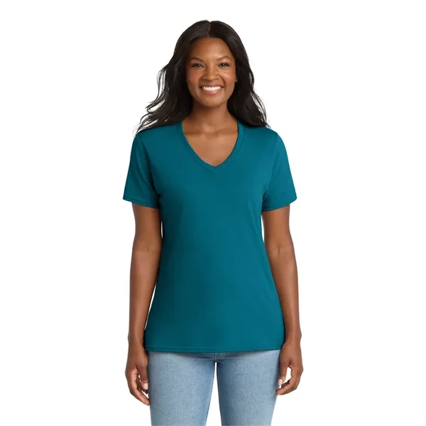 Port & Co Women's Core Cotton V-Neck Tee. - Port & Co Women's Core Cotton V-Neck Tee. - Image 75 of 129