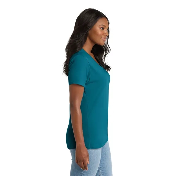Port & Co Women's Core Cotton V-Neck Tee. - Port & Co Women's Core Cotton V-Neck Tee. - Image 77 of 129