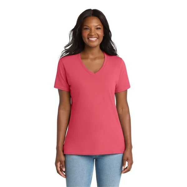 Port & Co Women's Core Cotton V-Neck Tee. - Port & Co Women's Core Cotton V-Neck Tee. - Image 80 of 129