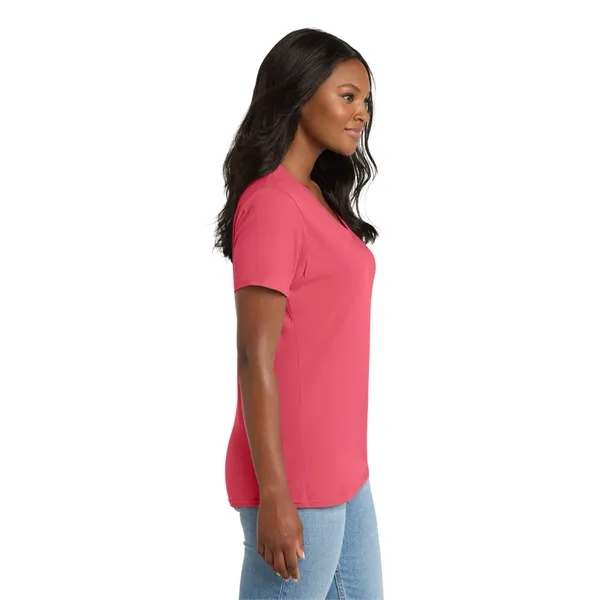 Port & Co Women's Core Cotton V-Neck Tee. - Port & Co Women's Core Cotton V-Neck Tee. - Image 82 of 129