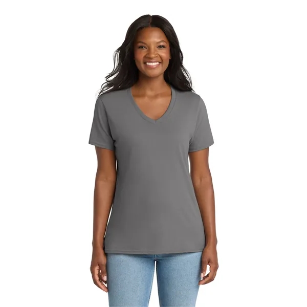 Port & Co Women's Core Cotton V-Neck Tee. - Port & Co Women's Core Cotton V-Neck Tee. - Image 85 of 129