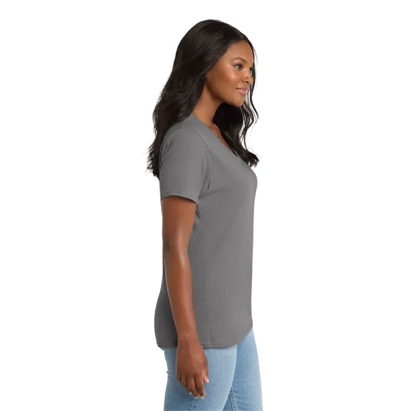 Port & Co Women's Core Cotton V-Neck Tee. - Port & Co Women's Core Cotton V-Neck Tee. - Image 87 of 129