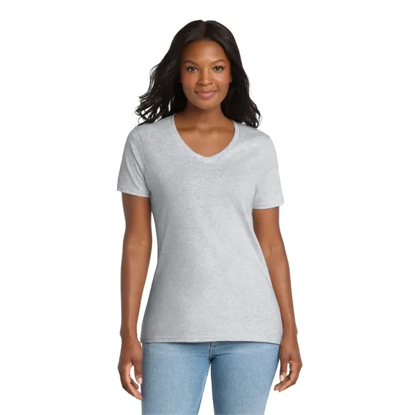 Port & Co Women's Core Cotton V-Neck Tee. - Port & Co Women's Core Cotton V-Neck Tee. - Image 90 of 129