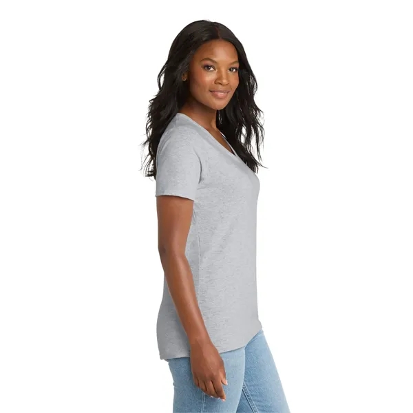 Port & Co Women's Core Cotton V-Neck Tee. - Port & Co Women's Core Cotton V-Neck Tee. - Image 92 of 129